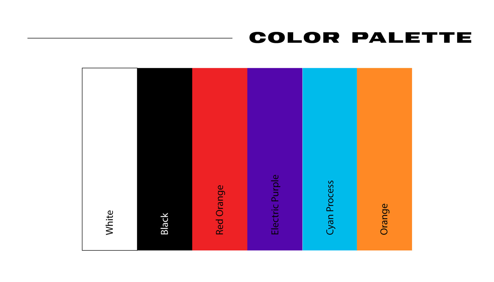 The colour palette
